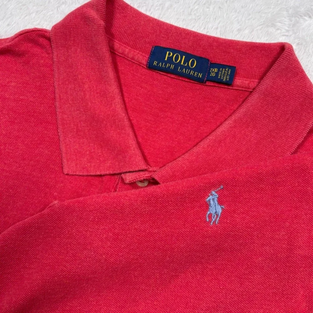 Polo Ralph Lauren Polo Shirt Mens 2XB BIG Red Short Sleeve BOXY Pony Logo Preppy
